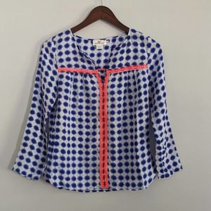 Vineyard Vines Silk Neon Pink Sequin Blouse XXS
